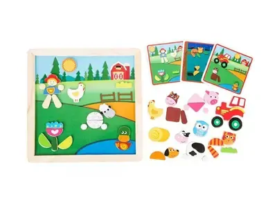 Legler - Magnetické puzzle Farma - 46 ks