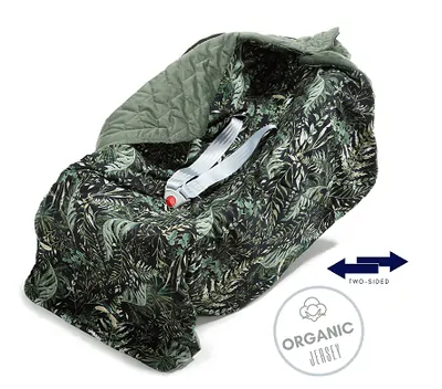 La Millou - Zavinovacia deka do autosedačky Botanical/Velvet khaki