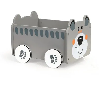 Dřevěný úložný box Ecotoys - Pejsek
