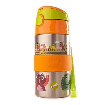 Oops Detská fľaša z nerezovej ocele 400 ml - City