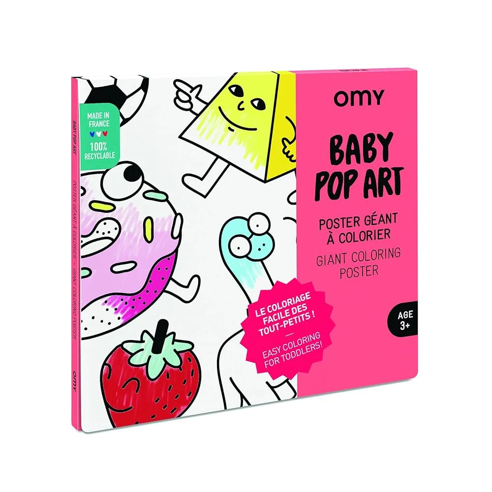 OMY Veľký vyfarbovaci plagát, maľovanka - Baby Pop Art 70 x 100 cm