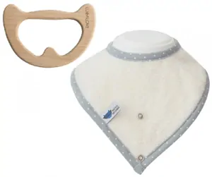 Lullalove SupeRRO baby eco - podbradník a hryzátko 2v1, ercu