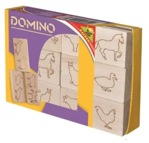 Dřevěné domino - Zvieratká 12 ks