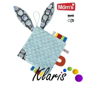 Mazlící dečka s hryzátkom Mom´s Care - modrý Ušák