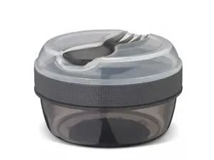 Desiatový box N'ice Cup s chladiacou časti - Grey