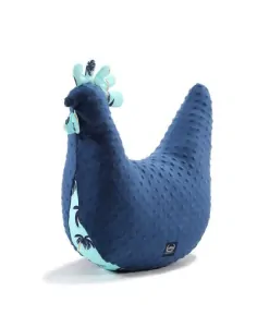 La Millou - Luxusný multifunkčný vankúš Grandma Dana's Hen - Navy/Aqua Palms