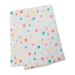 Bambusovo - mušelínová zavinovačka / plienka Lulujo - Star bright 120 x 120 cm