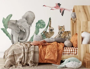 Samolepky na stenu - Zvieratá zo Safari 