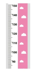 Samolepka meter na stenu - Obláčiky na ružovom pozadí