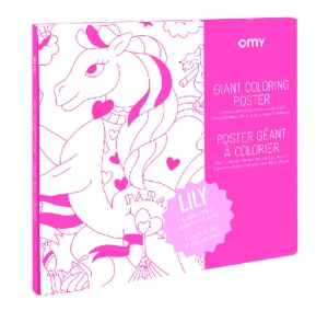 OMY Veľký vyfarbovaci plagát, maľovanka - Lily 70 x 100 cm