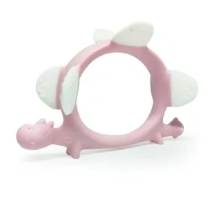 Hryzátko Smily Mia Dinosaurus - Light pink