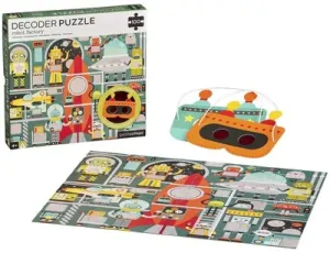 Detské puzzle Petit Collage - Robot Factory, 100 ks