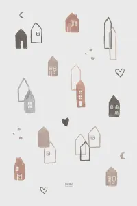 Kaučuková hracia podložka Gugu BIG - Scandi Town Big