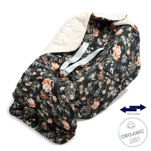 La Millou - Zavinovacia deka do autosedačky Blooming Boutique Noir/Velvet Rafaello