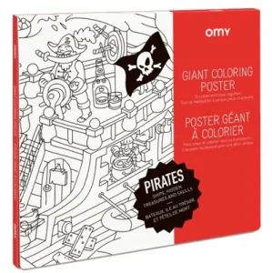 OMY Veľký vyfarbovaci plagát, maľovanka - Pirates 70 x 100 cm