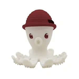 Hryzátko a hračka Mömbella Chobotnice - Chimney red