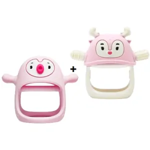 Súprava hryzátok Smily Mia Sob a Tučniak - Light pink