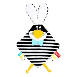 Maznacia a šuštiaca hračka Mom´s Care - Pruhovaný zajačik