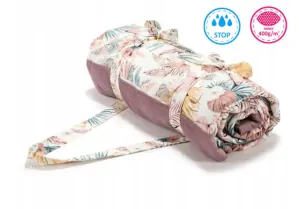 La Millou - Luxusná nepremokavá pikniková deka XL - Boho Palms/Powder pink