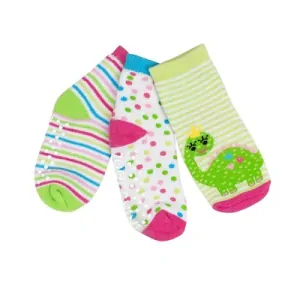 Zoocchini - Protišmykové ponožky set 3 ks - Dinosaurus, 0-24m.