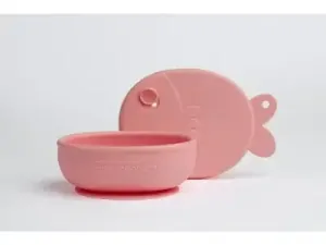 Silikónová miska s prísavkou Chouchouatti - Fish, pink