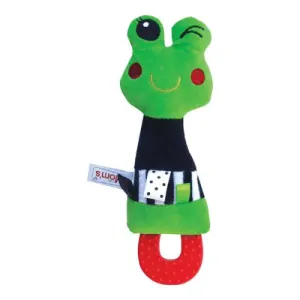 Mom´s Care Edukačná hračka Pískatko s hryzátkom Žabička