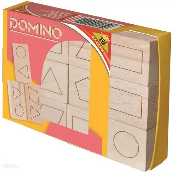 Drevené domino - Geometrické tvary 12 ks