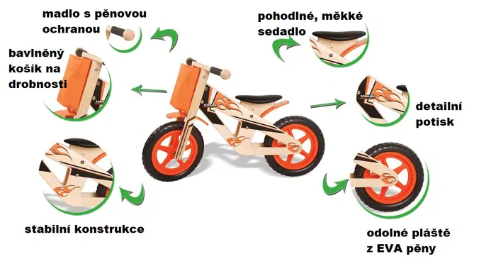 EcoToys - Drevené odrážadlo