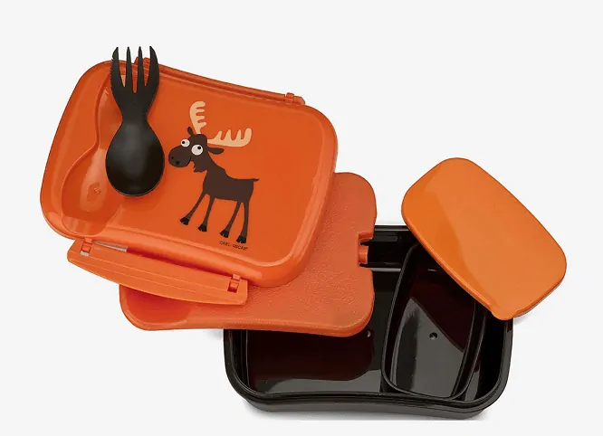 Desiatový box N'ice Box Carl Oscar s chladiacou časti - Orange