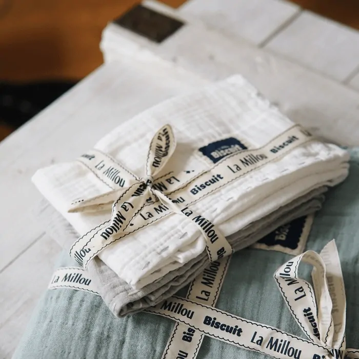 La Millou - 2ks mušelínové plienky - Navy/Off white