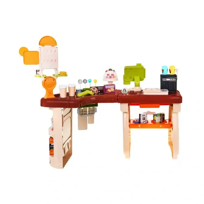 Detský supermarket s nákupným vozíkom a doplnky