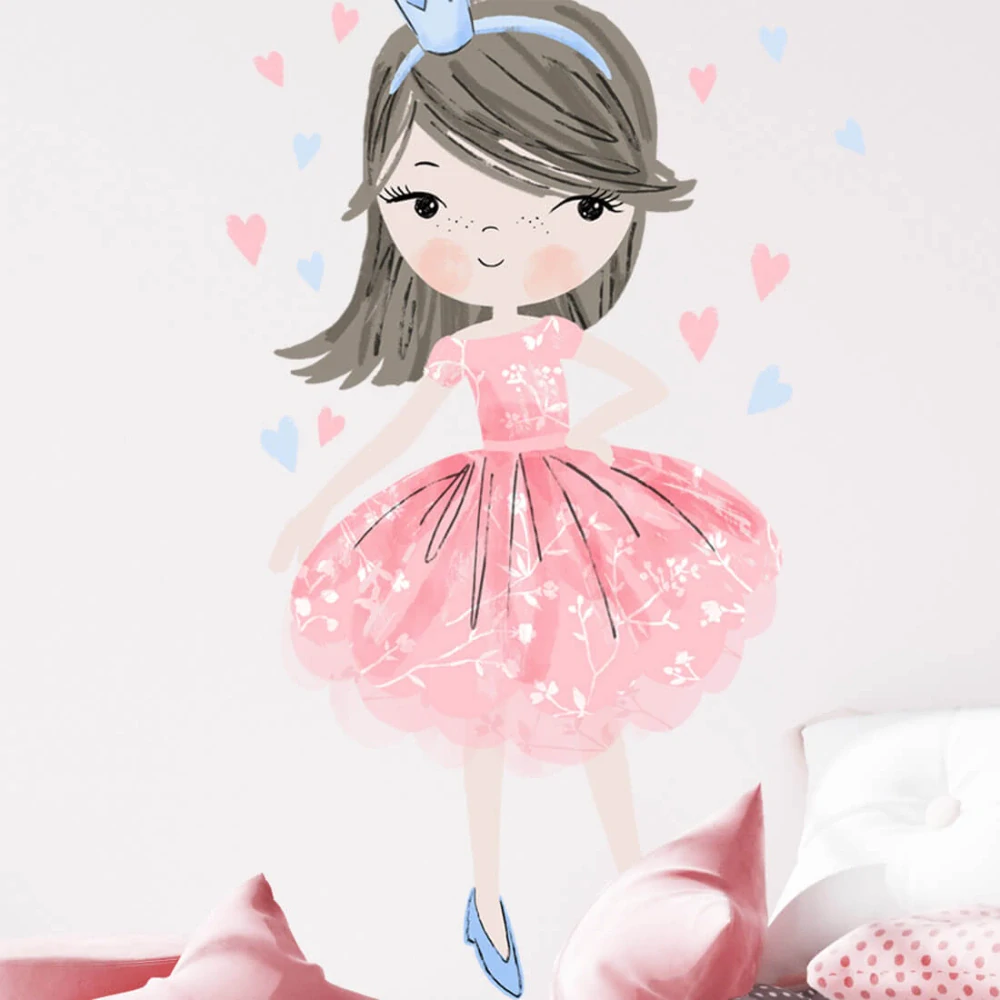 Samolepky na stenu - Princezná, ruzová