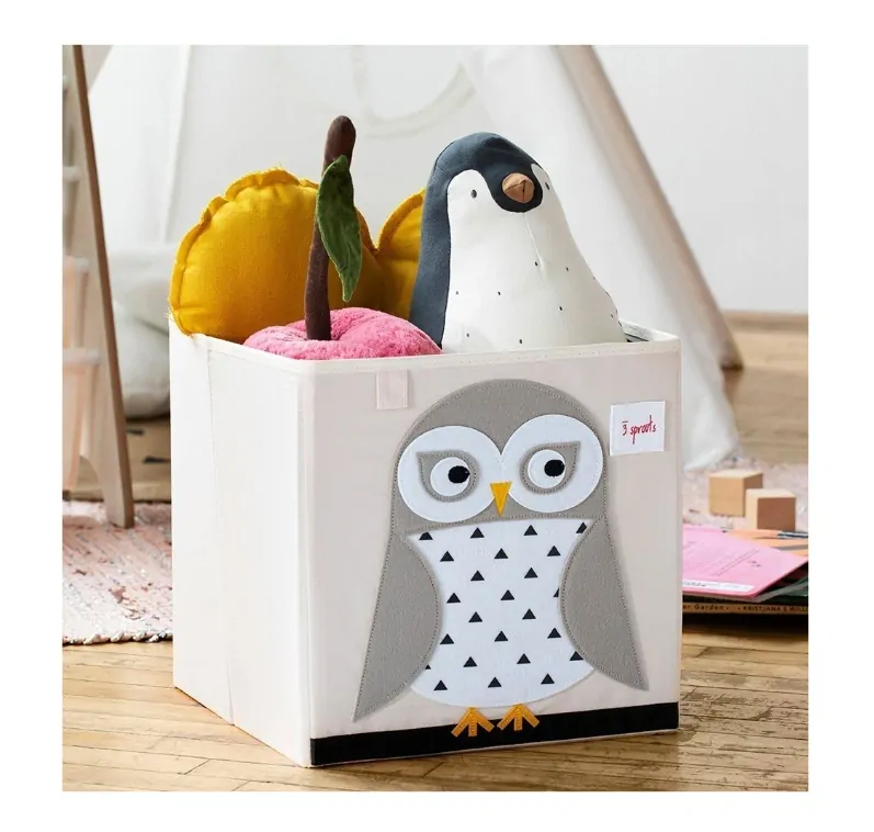 3 Sprouts Úložný box na hračky - Sova