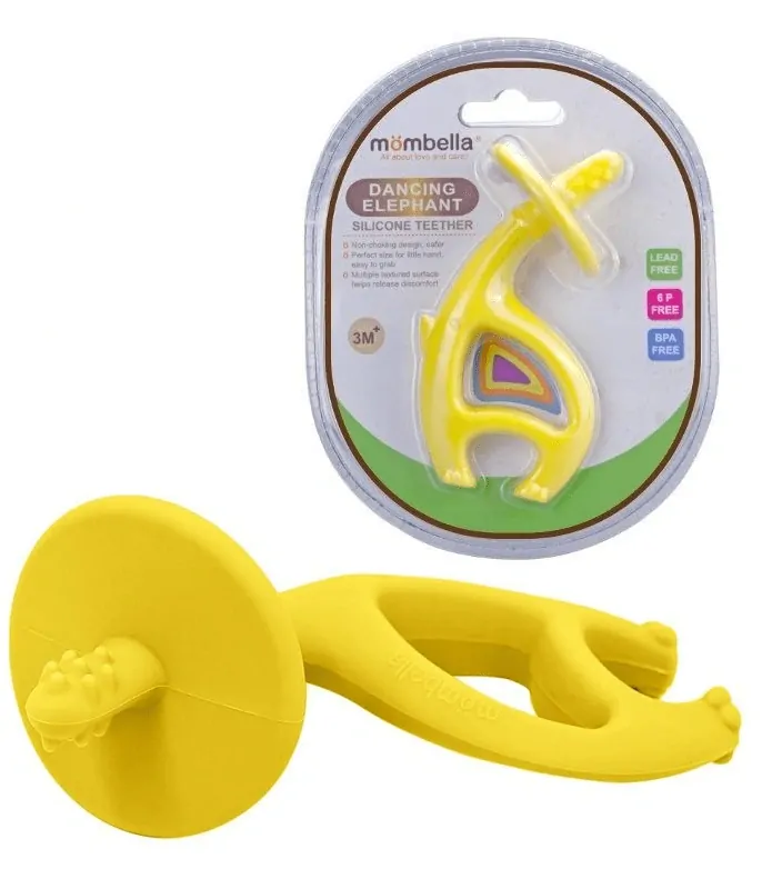 Hryzátko Mömbella Dancing Elephant - Lemon