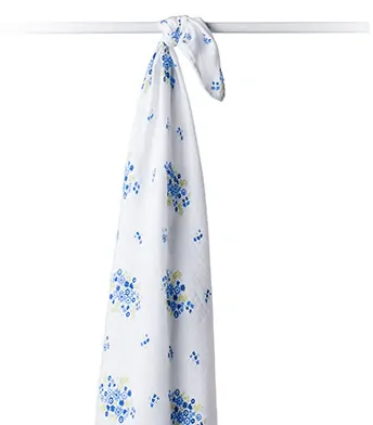 Bambusovo - mušelínová zavinovačka / plienka Lulujo - Vintage flower 120 x 120 cm