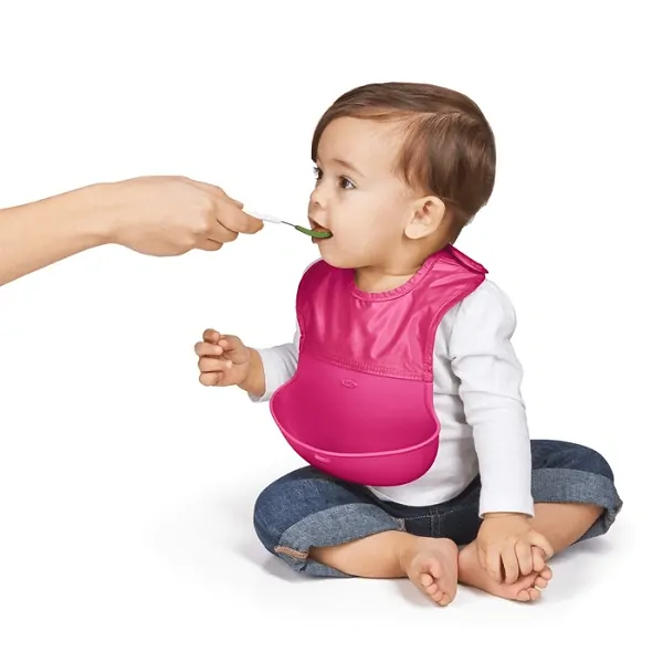 Podbradník OXO so silikónovým vreckom - růžový