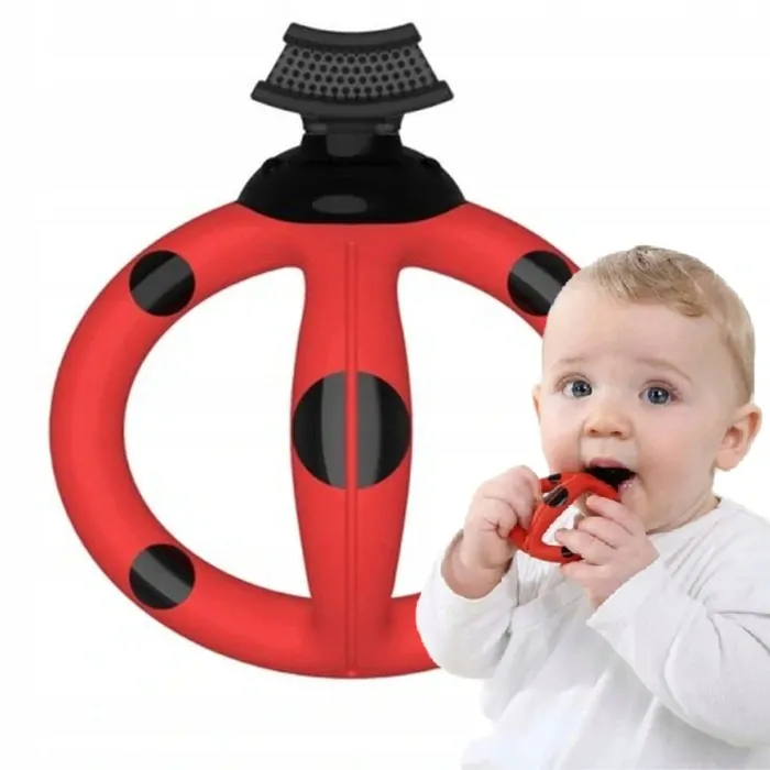 Hryzátko a tréningová zubná kefka Mömbella, od 3-8 mesiacov 