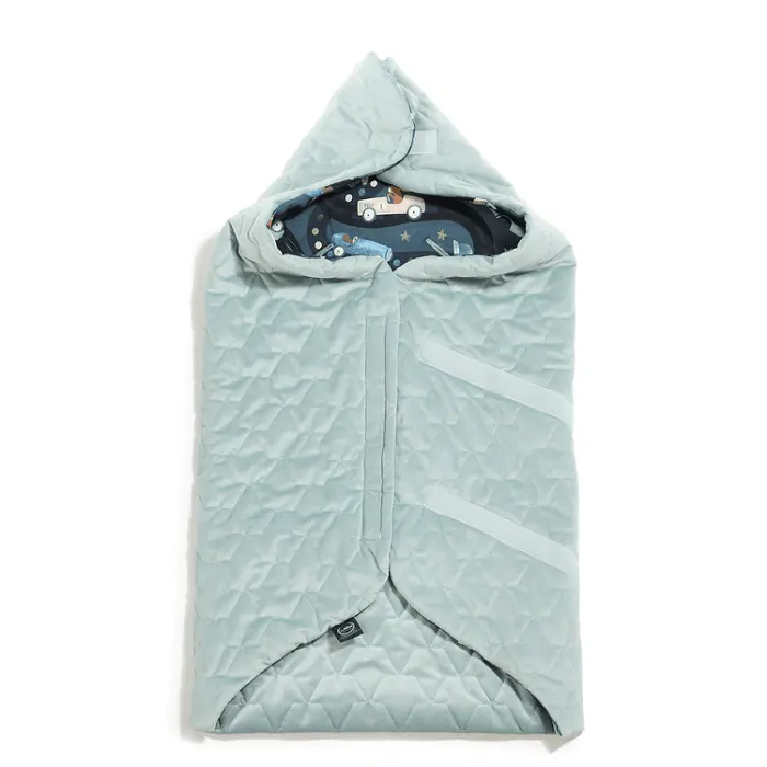 La Millou - Zavinovacia deka do autosedačky On the Road/Velvet Smoke Mint