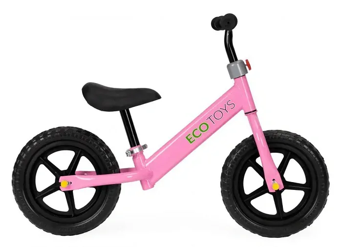 Detské odrážadlo s nastaviteľnou výškou sedadla - ružové