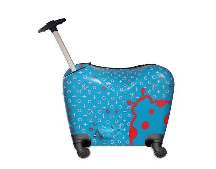 Oops - Detský kufor na kolieskach 2v1 - Lienka