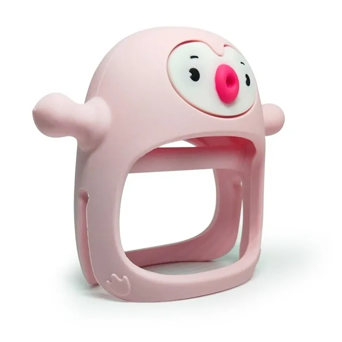 Súprava hryzátok Smily Mia Sob a Tučniak - Light pink