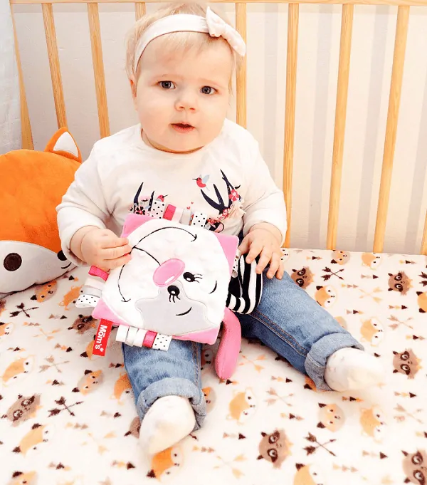 Maznajúca a šuštiaca dečka Mom´s Care - Psík modrý