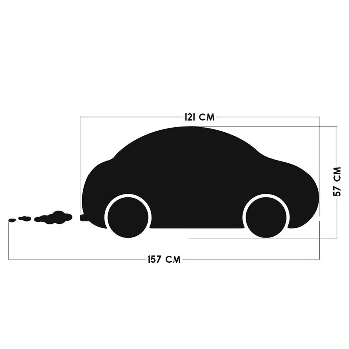 Tabuľová samolepka na stenu - Auto 121 x 57 cm