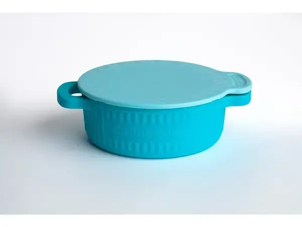 Silikónová miska s vekom Chouchouatti - turquoise