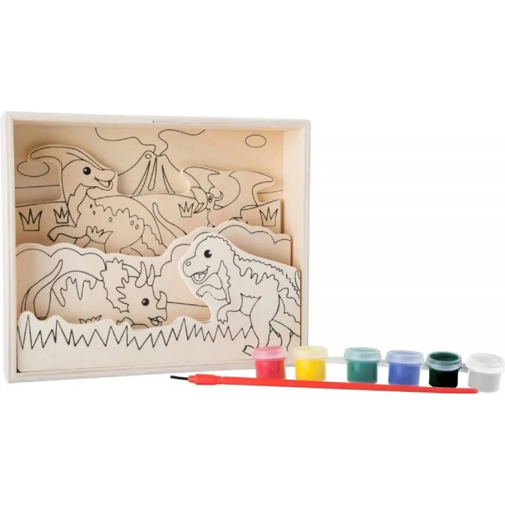Legler - Drevená 3D omaľovánka Dinosauri II