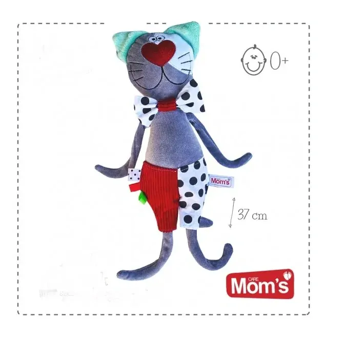 Edukačná hračka Mom´s Care - Šuštiaca mačka s hrkálkou
