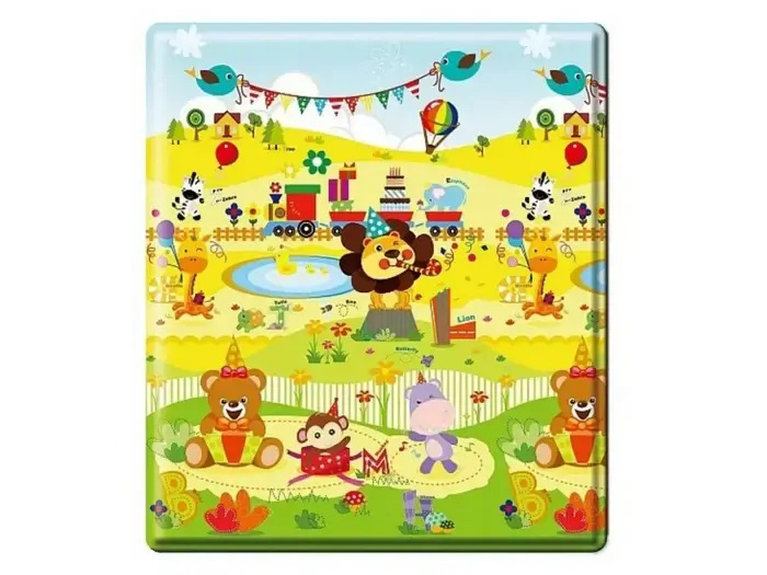 Hracia podložka Lalalu Premium Small Obojstranná - Happy Birthday 140 x 140 cm