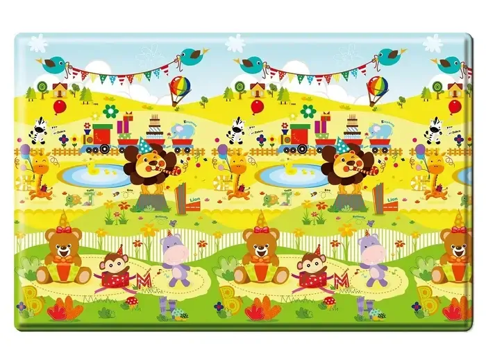 Hracia podložka Lalalu Premium Large Obojstranná - Happy Birthday 200 x 140 cm