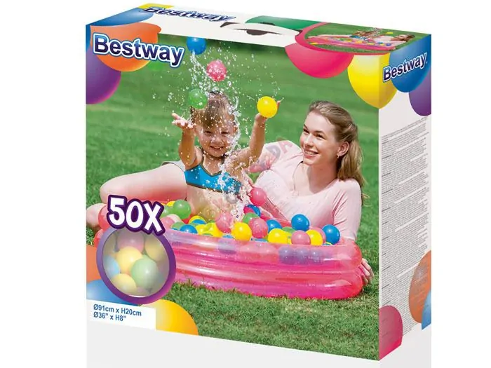 Bestway Nafukovací bazénik + loptičky - ružový