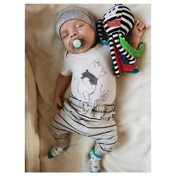 Chobotnička s rolničkou Mom´s Care - pruhovaná